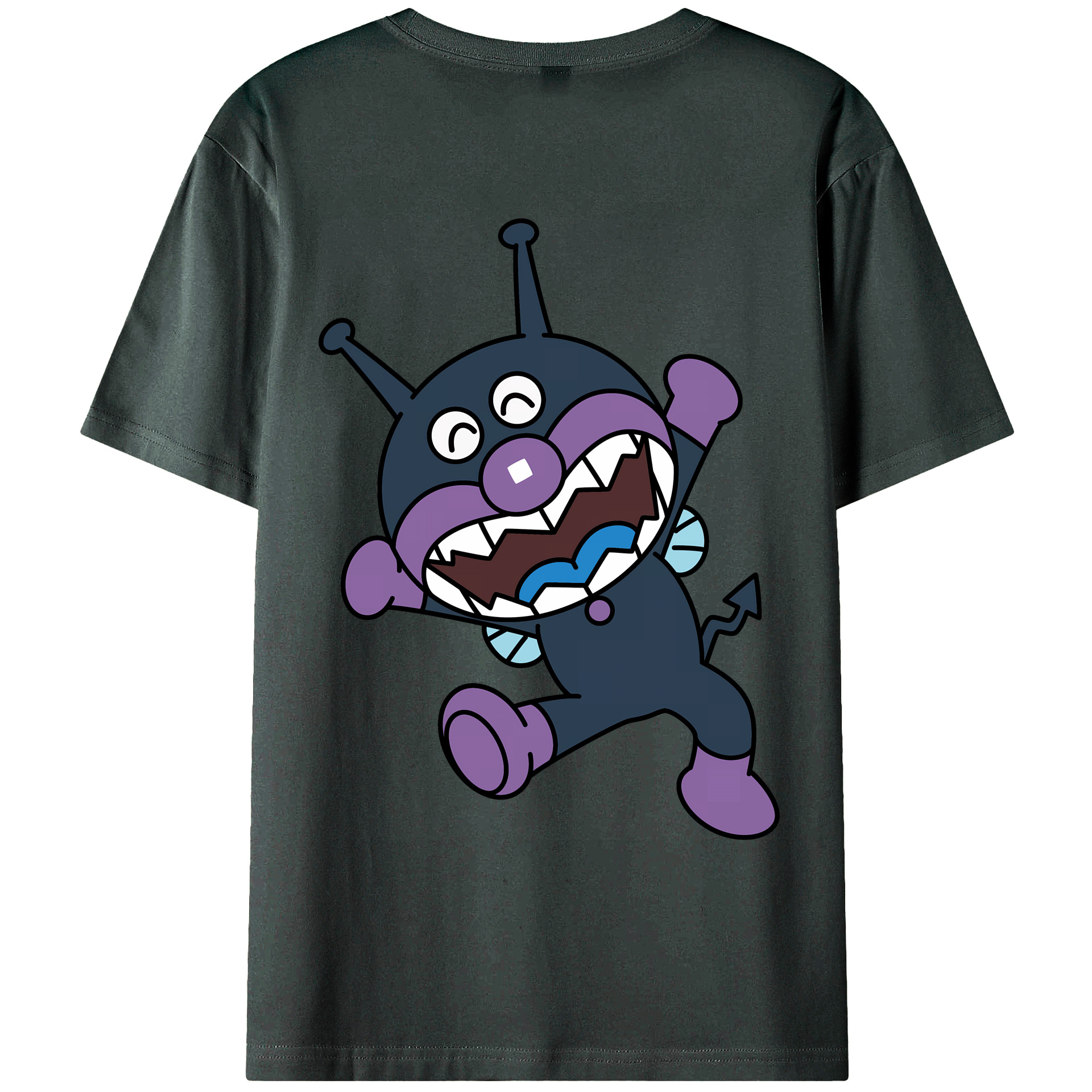 （画像用） アンパンマン Anpanman 綿100％ メンズ半袖Tシャツ（バックプリント） 通気性
